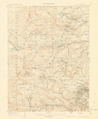 YellowMaps Central City CO topo map, 1:62500 Scale, 15 X 15 Minute, Historical, 1912, 19.8 x 16.3 in - Wide World Maps & MORE!