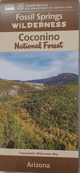 Fossil Springs Wilderness Map - Coconino National Forest, Arizona [Map] - Wide World Maps & MORE!