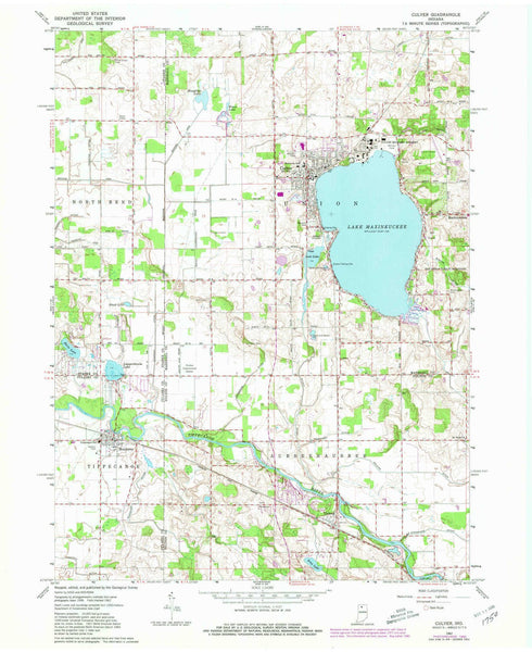 YellowMaps Culver in topo map, 1:24000 Scale, 7.5 X 7.5 Minute, Historical, 1962, Updated 1980, 27 x 22 in - Wide World Maps & MORE!