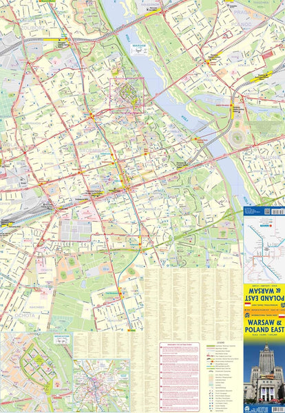 Warsaw City Map 1:9K & Poland East 1:650K ITM 2s ITMB Publishing LTD - Wide World Maps & MORE!