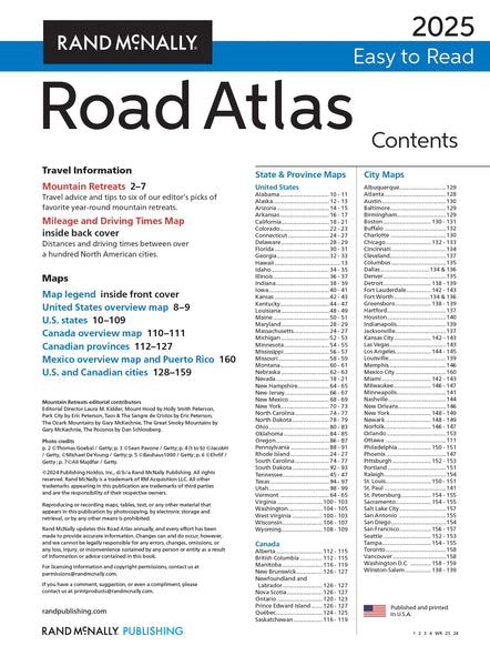 Road Atlas 2025: United States, Canada, Mexico Easy to Read Large Print Maps - Wide World Maps & MORE!