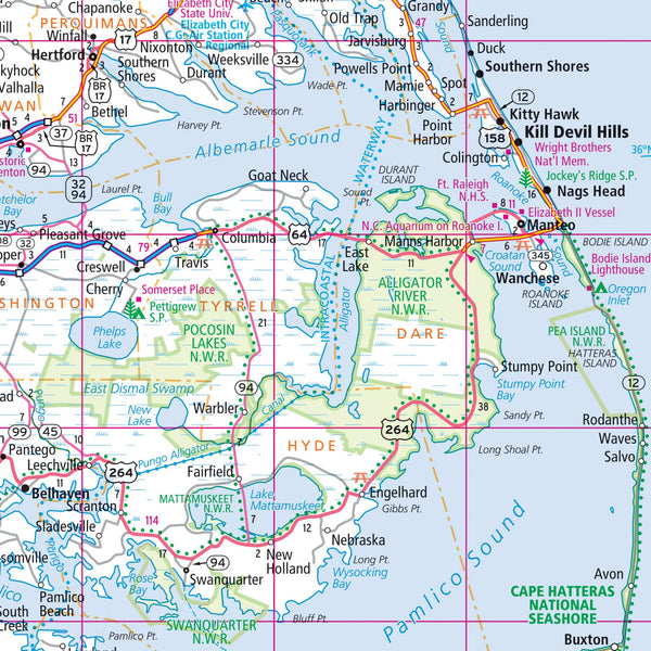 Rand McNally Easy to Fold: North Carolina State Laminated Map Rand McNally - Wide World Maps & MORE!