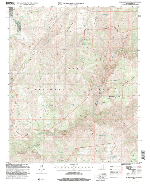 McDonald Mountain 7.5' AZ 2004 - Wide World Maps & MORE!