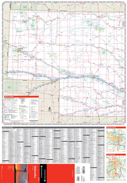 Rand McNally Easy To Read Folded Map: Nebraska State Map Rand McNally - Wide World Maps & MORE!