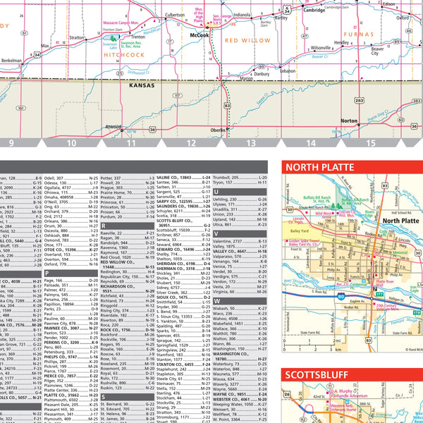 Rand McNally Easy To Read Folded Map: Nebraska State Map Rand McNally - Wide World Maps & MORE!