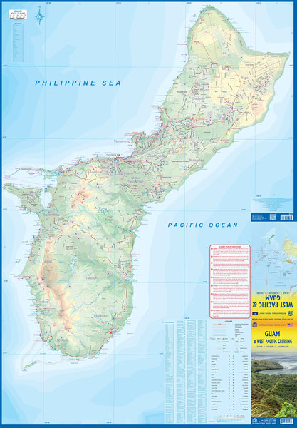 Guam & West Pacific Cruising Travel Reference Map 1:55K/1:12M - Wide World Maps & MORE!