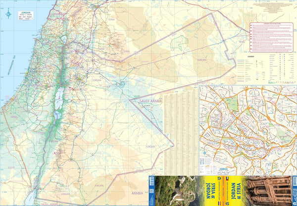 Jordan and Syria Travel Reference Map