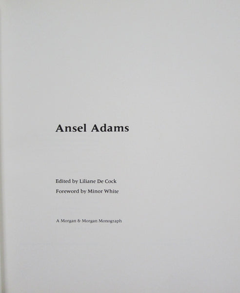 Ansel Adams Liliane De Cock; Ansel Adams and Minor White - Wide World Maps & MORE!