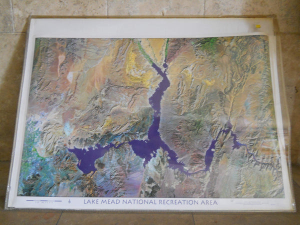 Satellite Image Map of Lake Mead National Recreation Area [Map] John C Dohrenwend - Wide World Maps & MORE!
