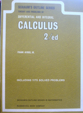 Differential and Integral Calculus [Paperback] Frank Ayres - Wide World Maps & MORE!