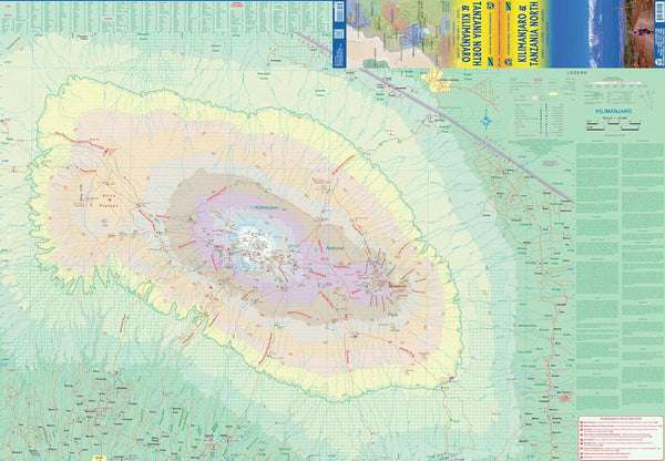 Kilimanjaro & Tanzania North Travel Map 1:63,000/3,000,000 - Wide World Maps & MORE!