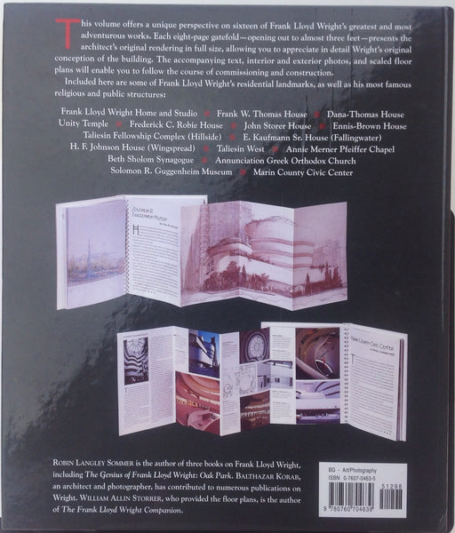 Frank Lloyd Wright: A gatefold portfolio [Hardcover] Sommer, Robin Langley and photographic illustrations by Balthazar Korab - Wide World Maps & MORE!