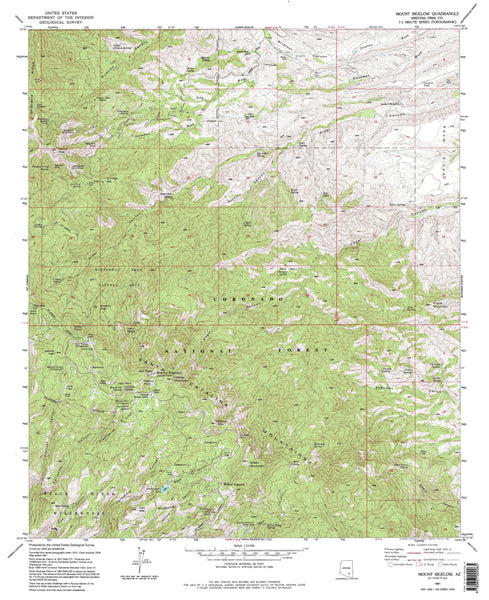 MOUNT BIGELOW, AZ 7.5' 1981 [Map] United States Geological Survey - Wide World Maps & MORE!