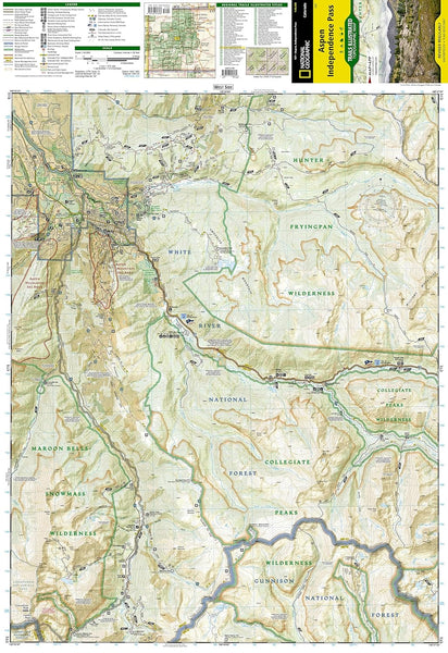 Aspen, Independence Pass (Trails Illustrated Map, 127) Colorado