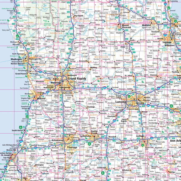 Rand McNally Easy To Read: Michigan State Map - Wide World Maps & MORE!