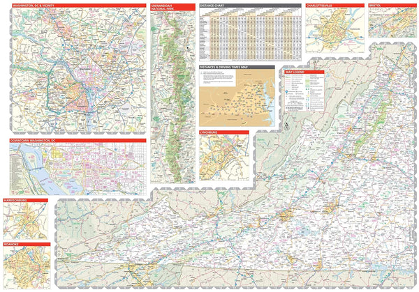 Easy to Read! Virginia State Map - Wide World Maps & MORE!