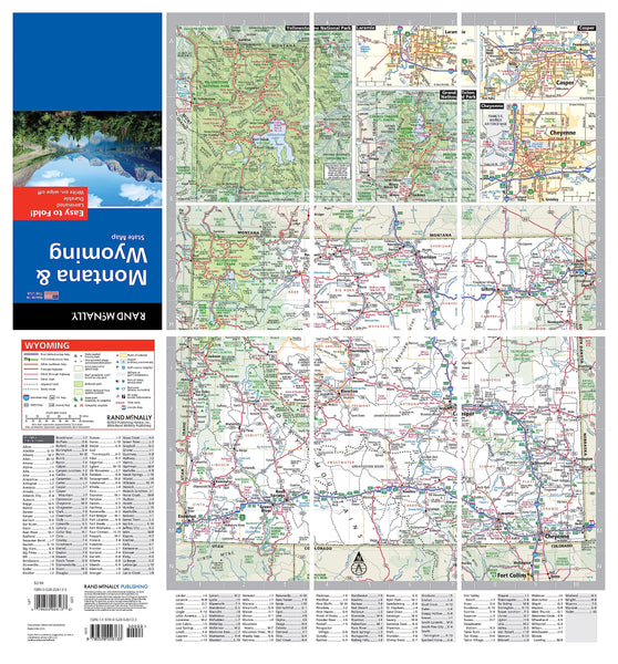 Easy to Fold! Montana & Wyoming State Map - Wide World Maps & MORE!