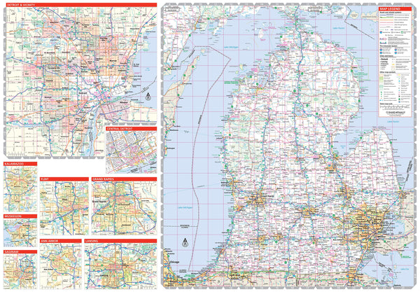 Rand McNally Easy To Read: Michigan State Map - Wide World Maps & MORE!