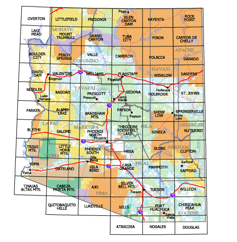 Surface Management Status 1:100,000-Scale Topographic Map of Nogales, Arizona - Wide World Maps & MORE!