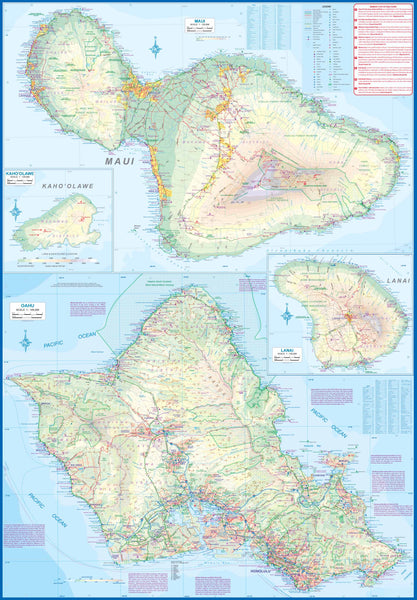 Hawaii State Travel Reference Map 1:150K/35K [Map] ITMB Publishing LTD - Wide World Maps & MORE!