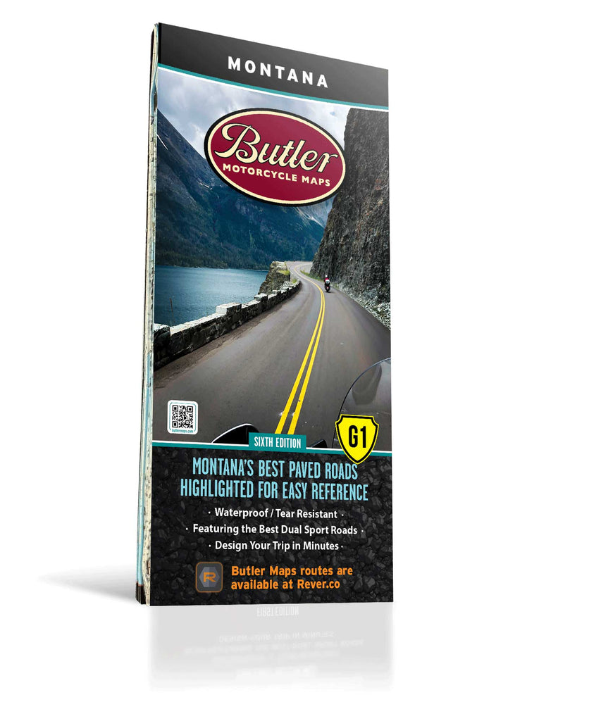 Best Paved Roads in Montana - Montana G1 Series Butler Map