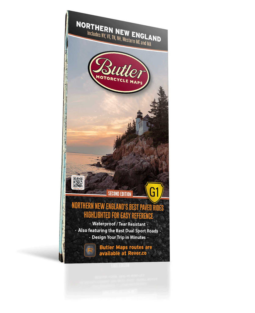 Best Paved Roads in Northern New England - G1 Series Butler Map