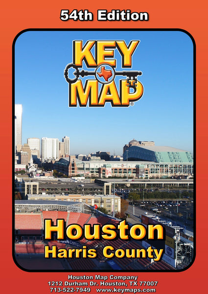54th Edition Key Map Houston - Harris County [Spiral-bound] Staff - Wide World Maps & MORE!