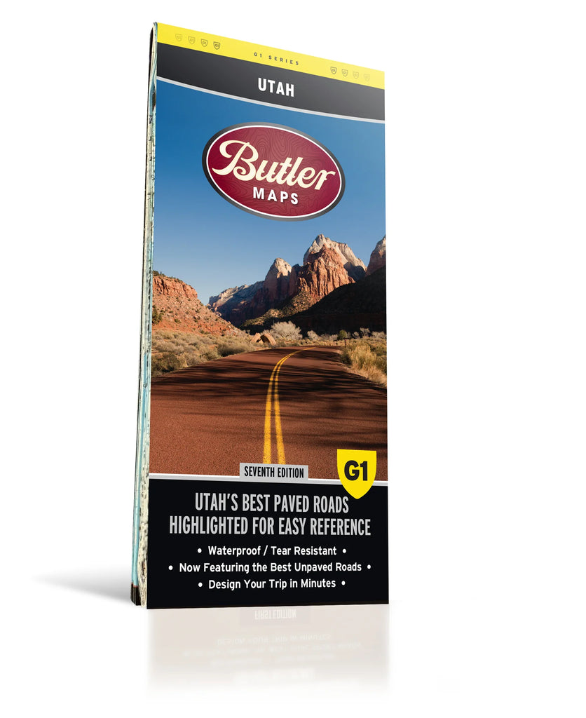 Best Paved Roads in Utah - G1 Series Butler Map