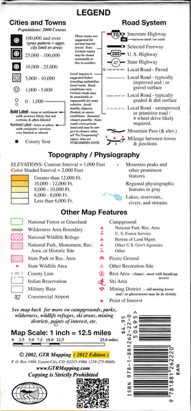 Topographic Recreational Map of Colorado - Wide World Maps & MORE!