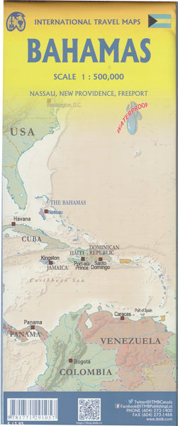Bahamas Travel Map 1:500,000 - Wide World Maps & MORE!
