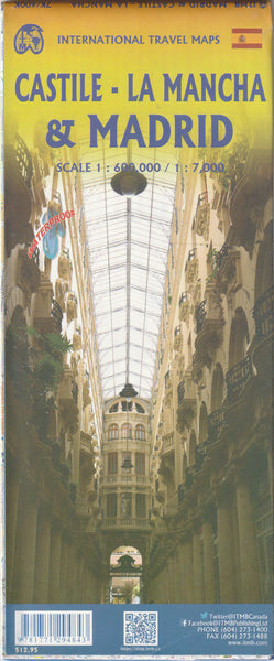 Madrid & Castile - La Mancha Travel Reference Map 1:7k / 1:600K Waterproof - Wide World Maps & MORE!