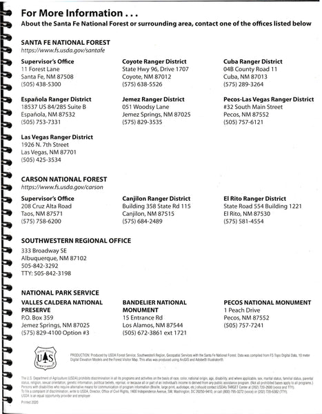 Santa Fe National Forest Atlas (7½' Quadrangle Topographic Maps) [Spiral-bound] Forest Service Southwestern Region - Wide World Maps & MORE!
