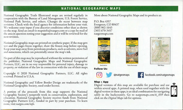 Paria Canyon, Kanab Map [Vermillion Cliffs National Monument, Grand Staircase-Escalante National Monument] (National Geographic Trails Illustrated Map, 859) [Map] National Geographic Maps - Trails Illustrated - Wide World Maps & MORE!