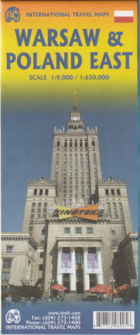 Warsaw City Map 1:9K & Poland East 1:650K ITM 2s ITMB Publishing LTD - Wide World Maps & MORE!