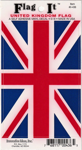 United Kingdom Flag Decal for auto, Truck or Boat - Wide World Maps & MORE!