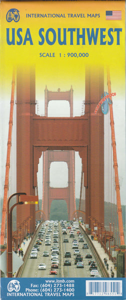 USA Southwest Travel Reference Map Waterproof 1:900K - Wide World Maps & MORE!