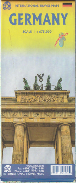 Germany Travel Reference Map (Waterproof) 1:675,000 - Wide World Maps & MORE!