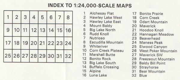 ALCHESAY FLAT 7.5' Arizona 1978 United Stated Geological Survey