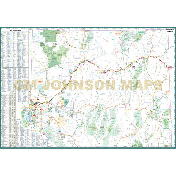 Large Print Nevada Easy to Read State Map - Wide World Maps & MORE!
