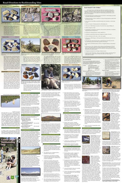 US Forestry Service Central Oregon Rockhounding Map - Red, Glossy, Thematic [Map] US Forest Service - Wide World Maps & MORE!