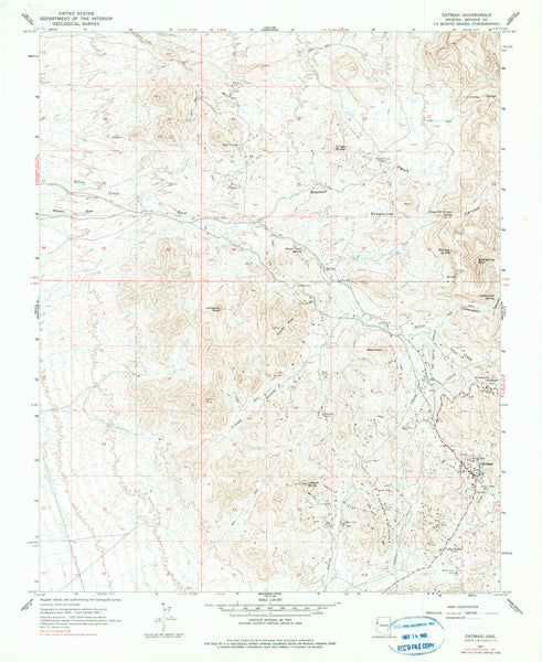 OATMAN, Arizona (7.5'×7.5' Topographic Quadrangle) - Wide World Maps & MORE!