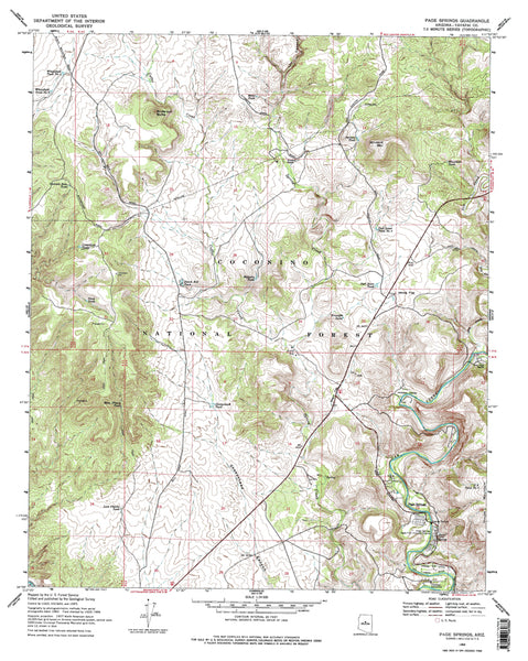 Page Springs, Arizona (7.5'×7.5' Topographic Quadrangle) - Wide World Maps & MORE!