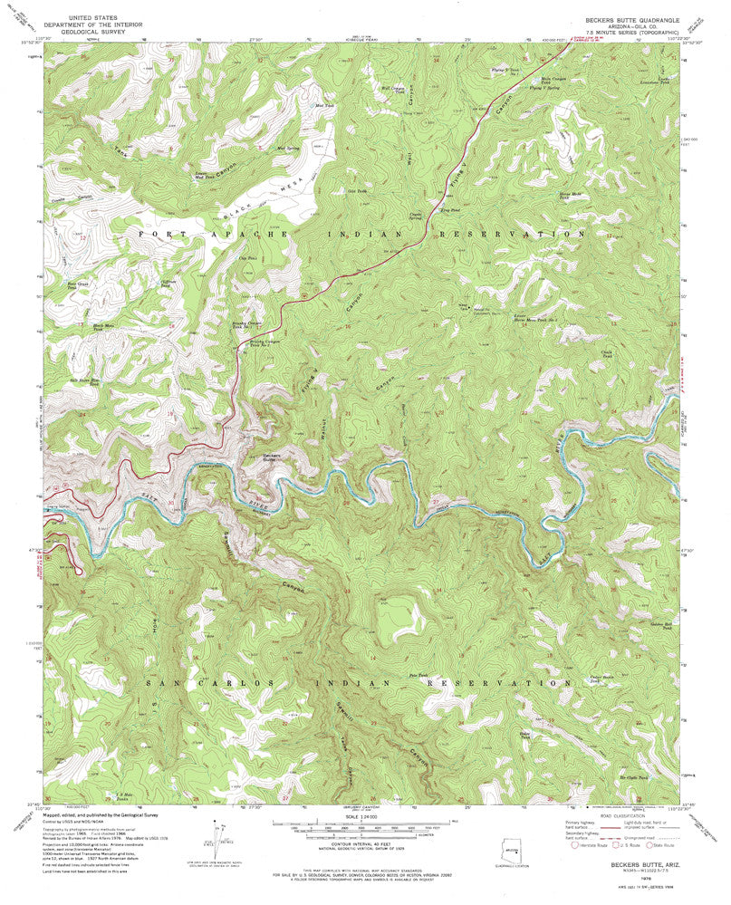 BECKERS BUTTE, Arizona 7.5' - Wide World Maps & MORE!