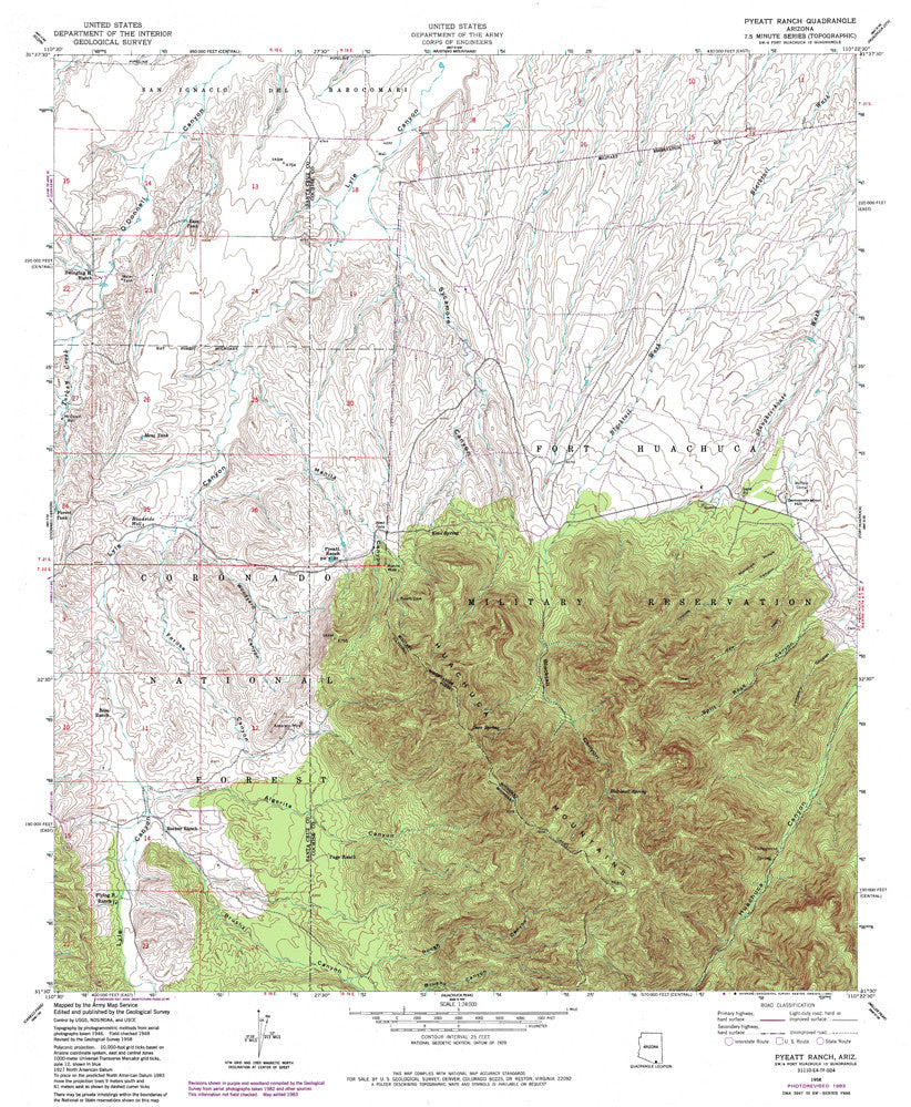 PYEATT RANCH, Arizona 7.5' - Wide World Maps & MORE!