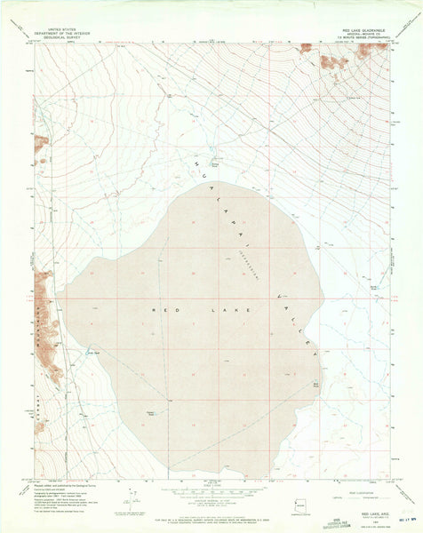 RED LAKE, Arizona 7.5' - Wide World Maps & MORE!