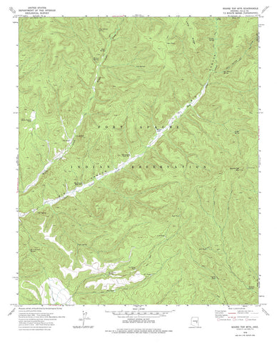 ROUND TOP MOUNTAIN, Arizona 7.5' - Wide World Maps & MORE!