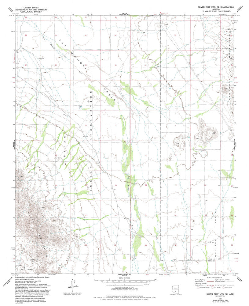SILVER REEF MTS SOUTHEAST, Arizona 7.5' - Wide World Maps & MORE!