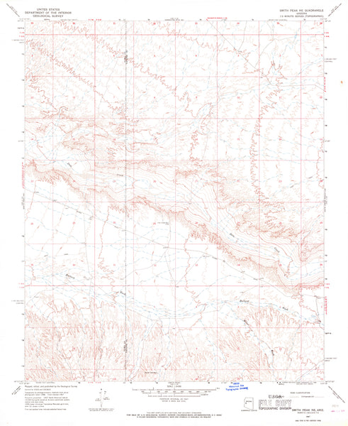 SMITH PEAK NE, Arizona (7.5'×7.5' Topographic Quadrangle) - Wide World Maps & MORE!