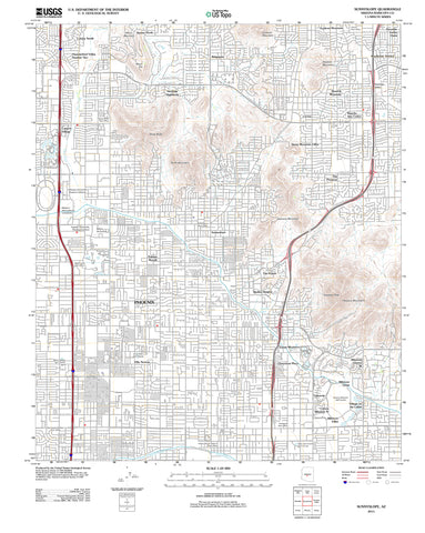 Sunnyslope, Arizona (US Topo 7.5'×7.5' Topographic Quadrangle) 2011 - Wide World Maps & MORE! - Map - Wide World Maps & MORE! - Wide World Maps & MORE!