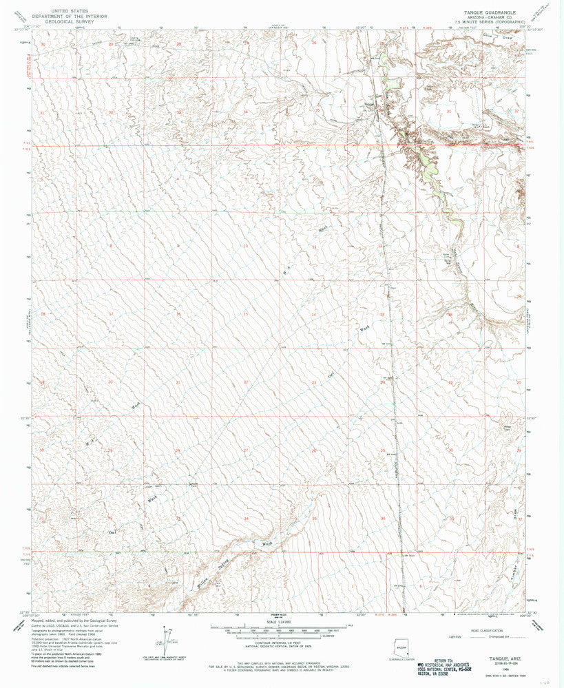 TANQUE, Arizona (7.5'×7.5' Topographic Quadrangle) - Wide World Maps & MORE!